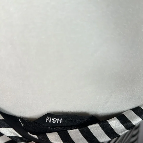 H&M Black & White Striped Satin Halter Top - Picture 7 of 7